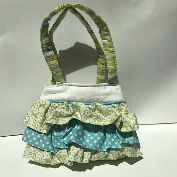 Sassy Pet Saks by Douglas - Ruffled Blue/Green Owl Purse & Notepad - Picture 3 of 11